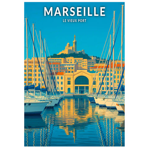 Affiche - Marseille - Le Vieux Port