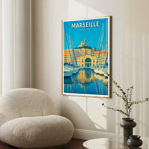 Affiche - Marseille - Le Vieux Port