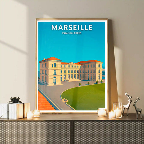 Affiche - Marseille - Palais du Pharo