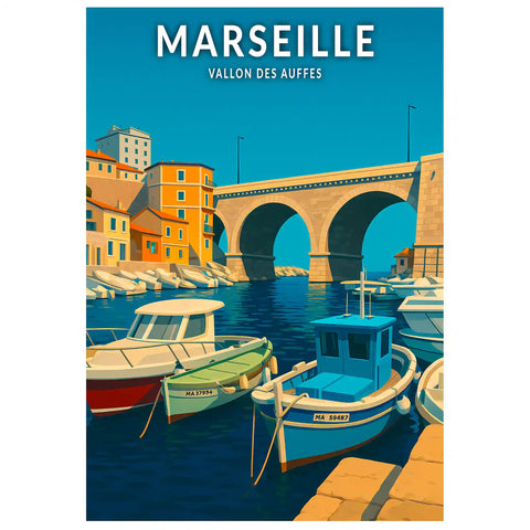 Affiche - Marseille - Vallon des Auffes