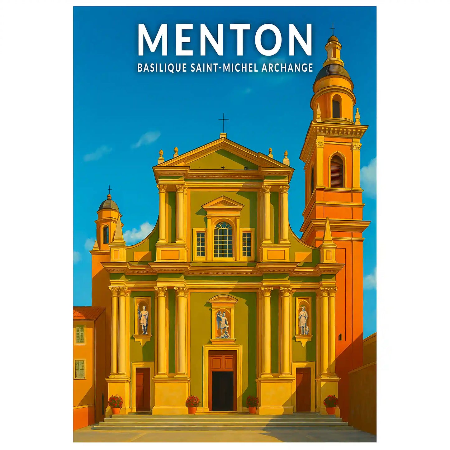 Affiche - Menton - Basilique Saint-Michel Archange