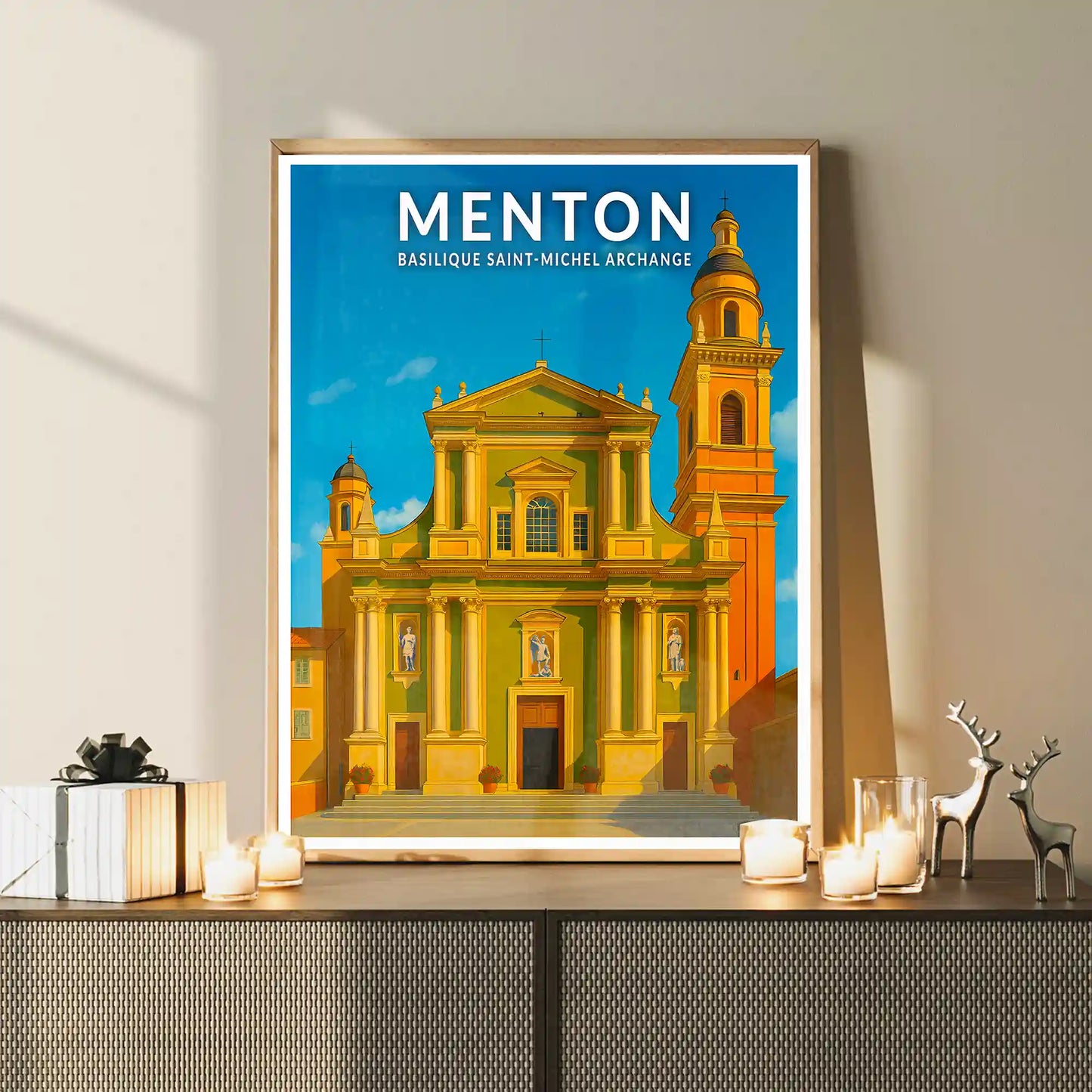 Affiche - Menton - Basilique Saint-Michel Archange