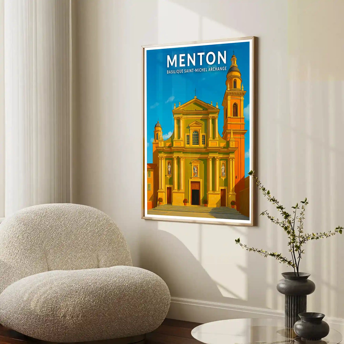Affiche - Menton - Basilique Saint-Michel Archange