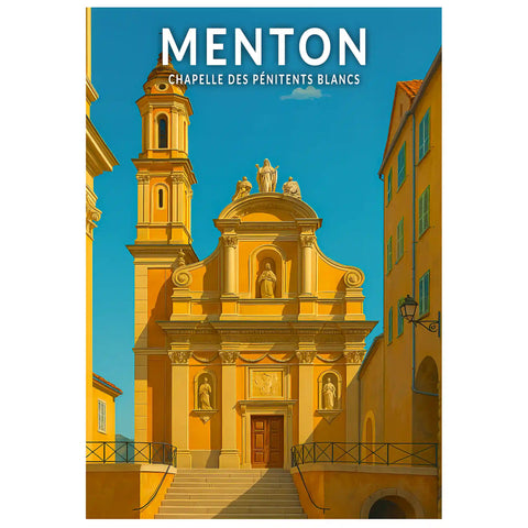 Affiche - Menton - Chapelle des Pénitents Blancs