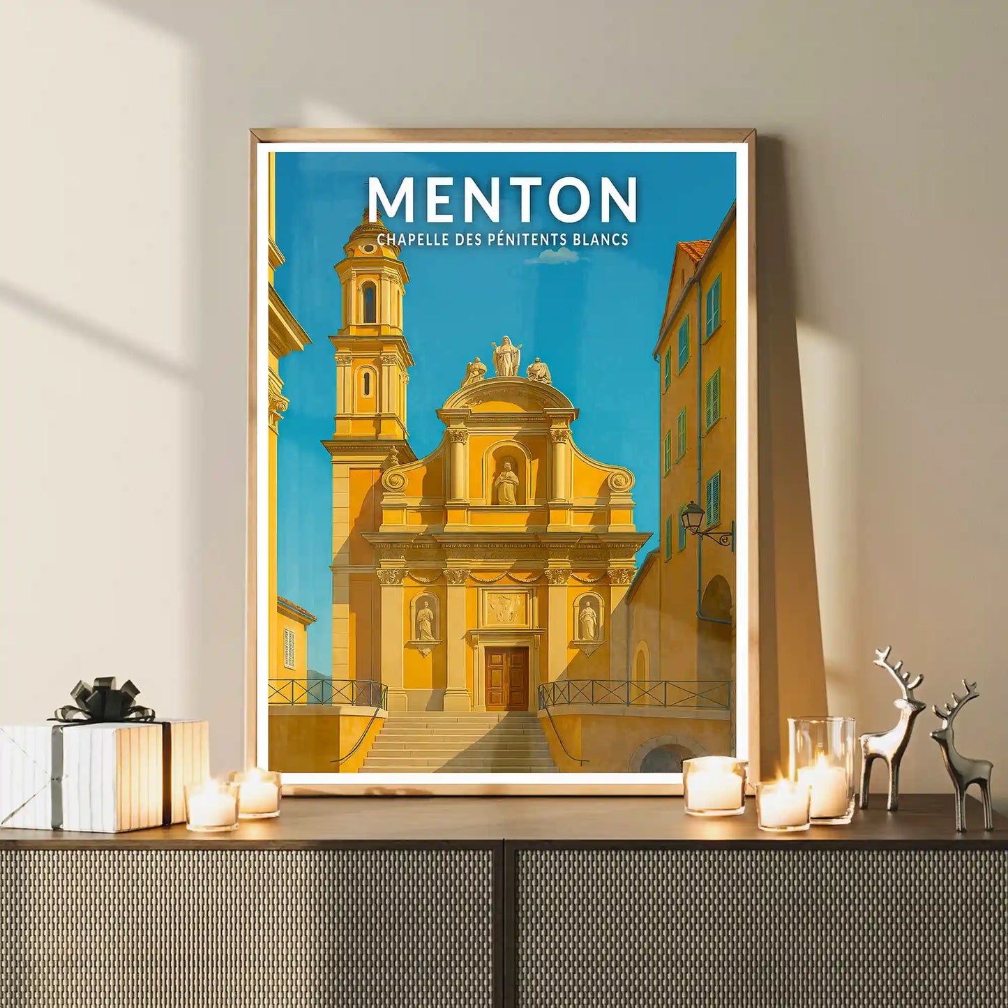 Affiche - Menton - Chapelle des Pénitents Blancs