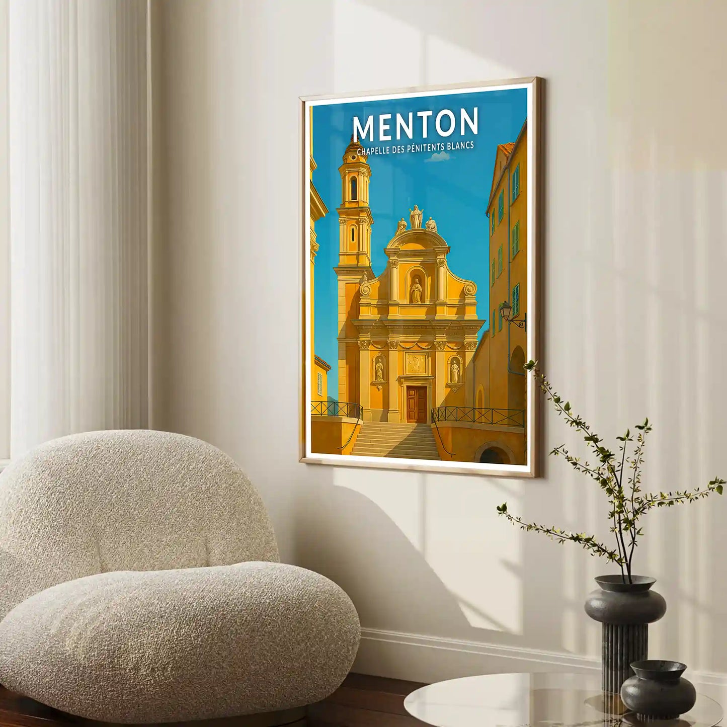 Affiche - Menton - Chapelle des Pénitents Blancs