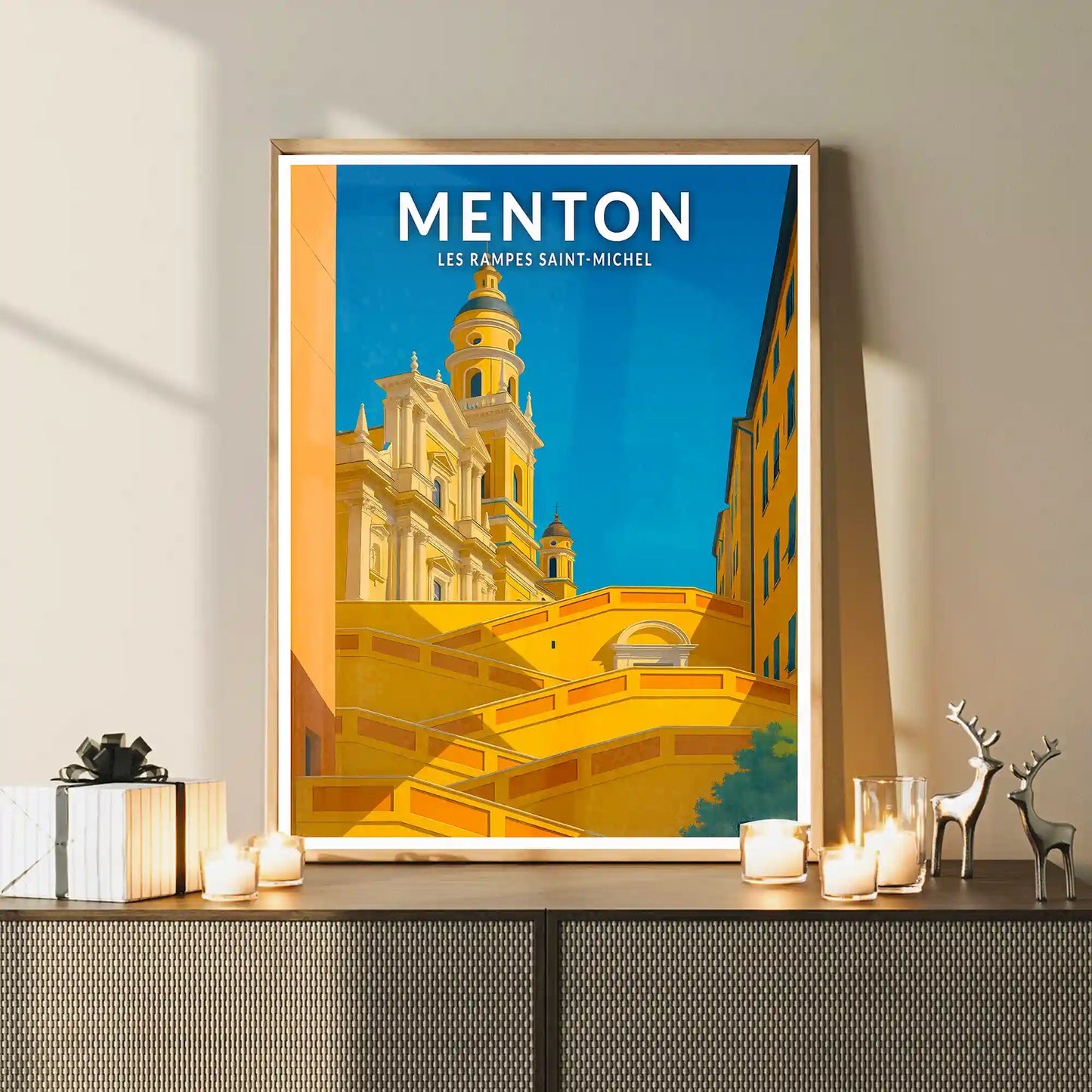 Affiche - Menton - Les rampes Saint-Michel