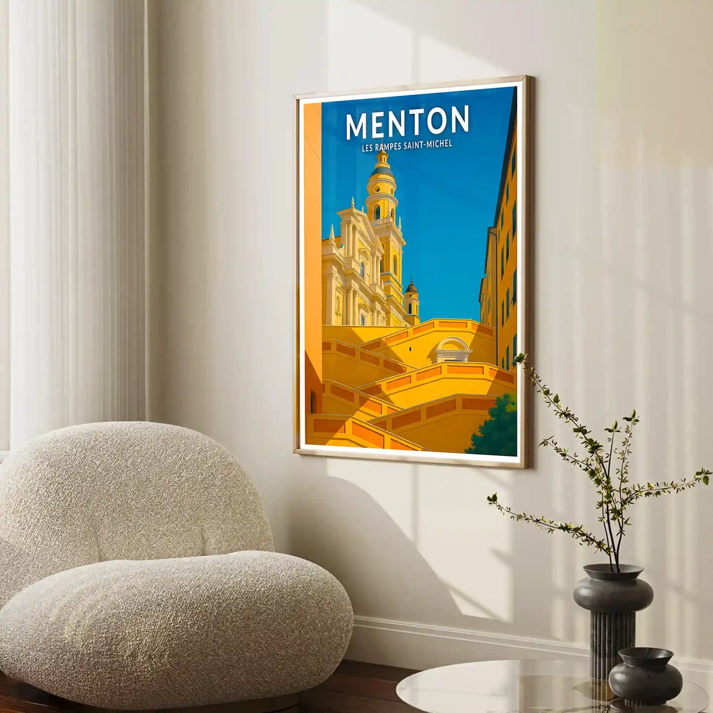 Affiche - Menton - Les rampes Saint-Michel