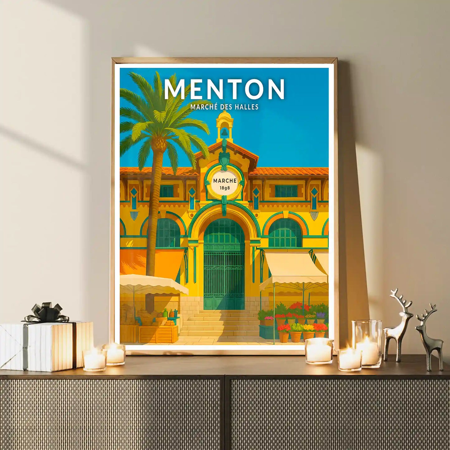 Affiche - Menton - Marché des Halles