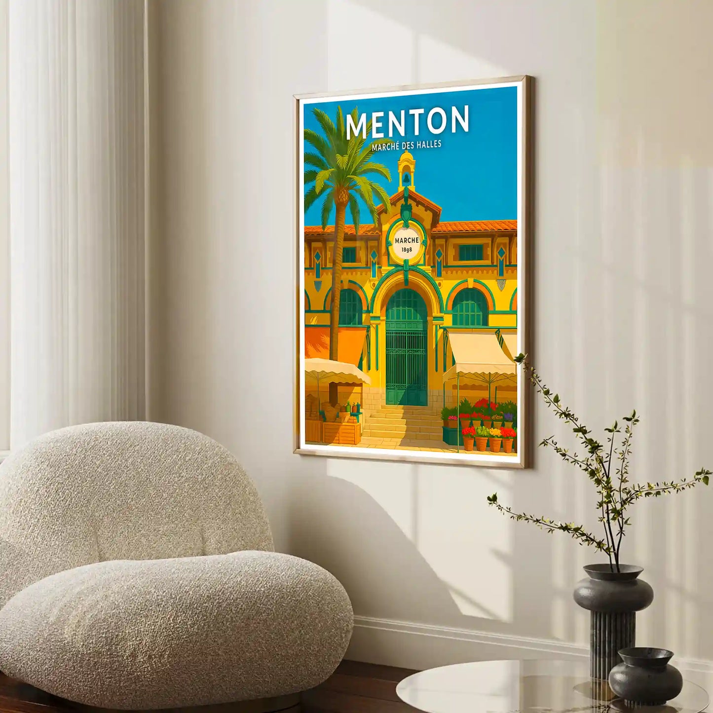 Affiche - Menton - Marché des Halles