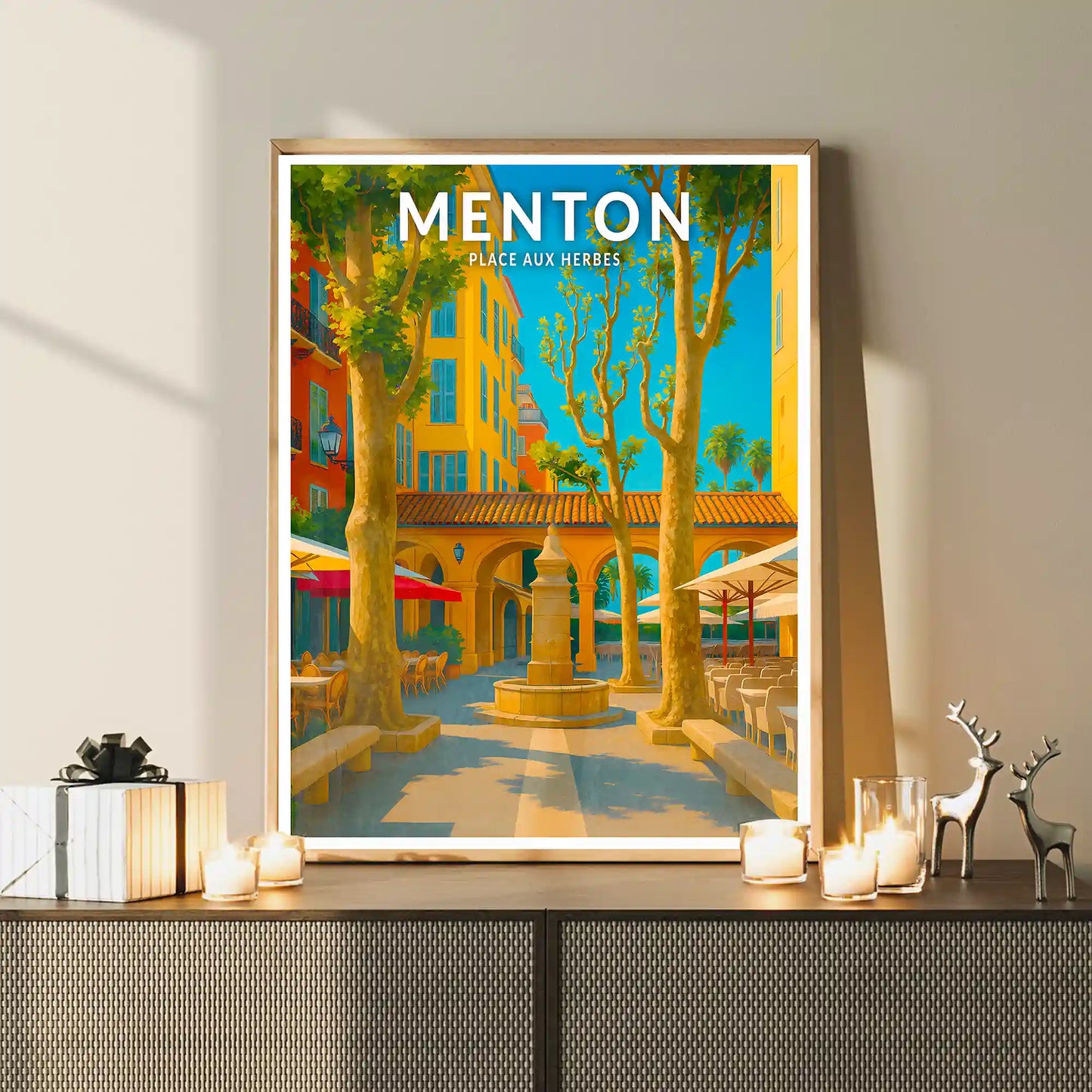 Affiche - Menton - Place aux Herbes