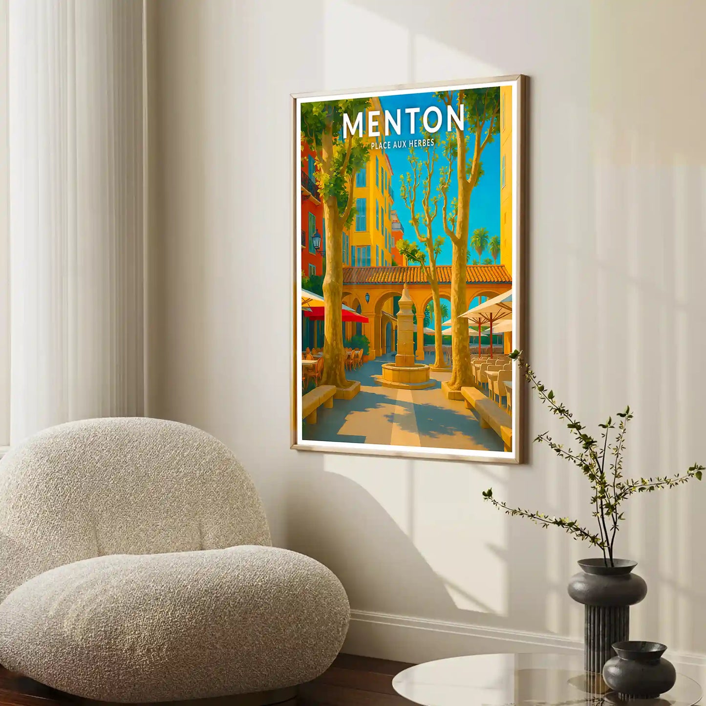 Affiche - Menton - Place aux Herbes
