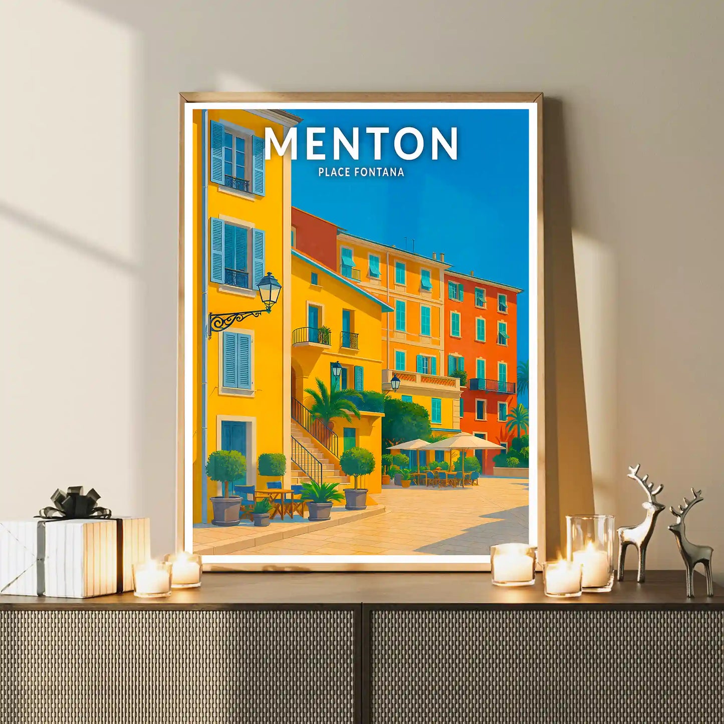 Affiche - Menton - Place Fontana