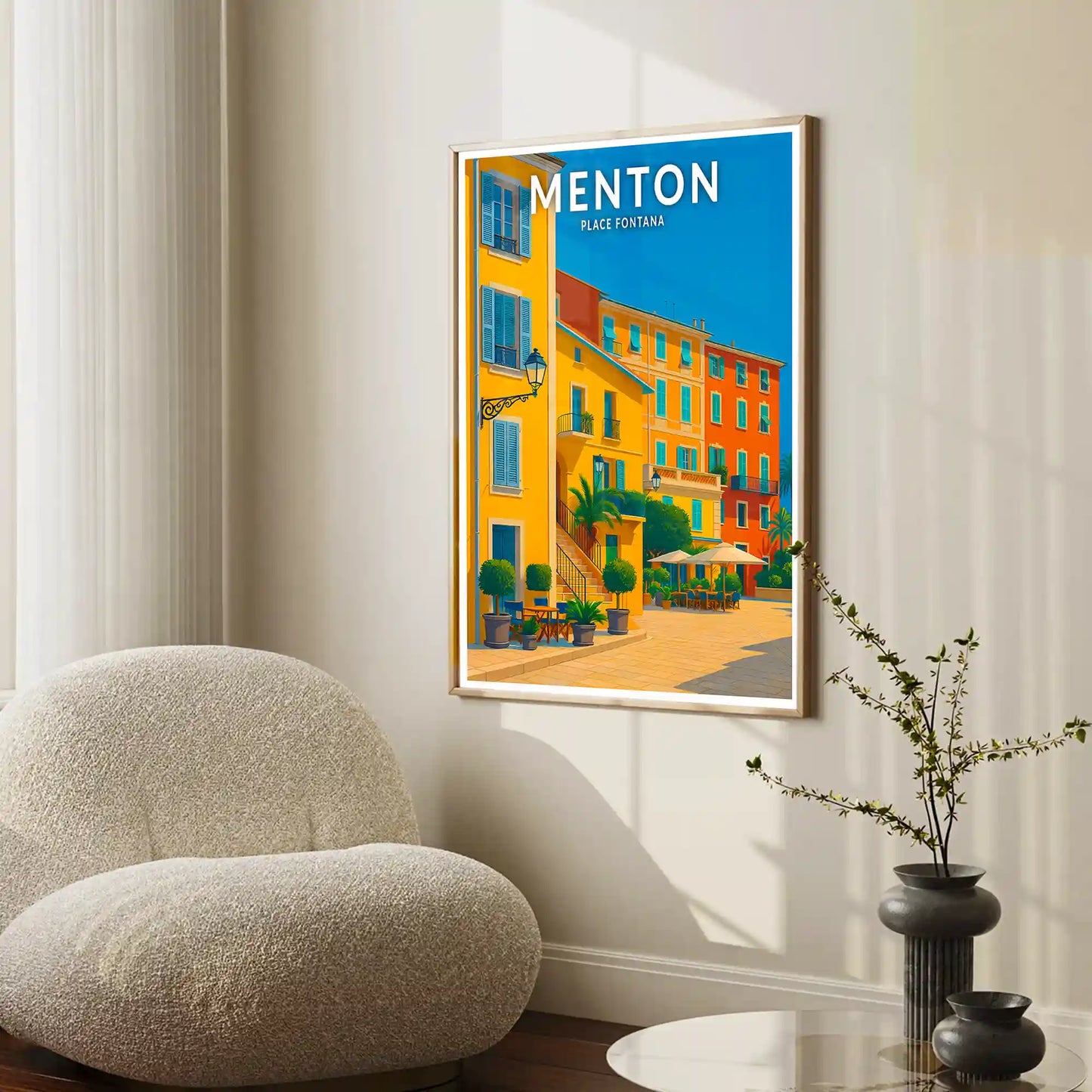 Affiche - Menton - Place Fontana