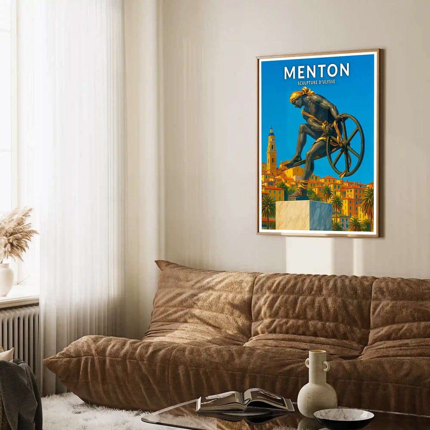 Affiche - Menton - Sculpture d'Ulysse