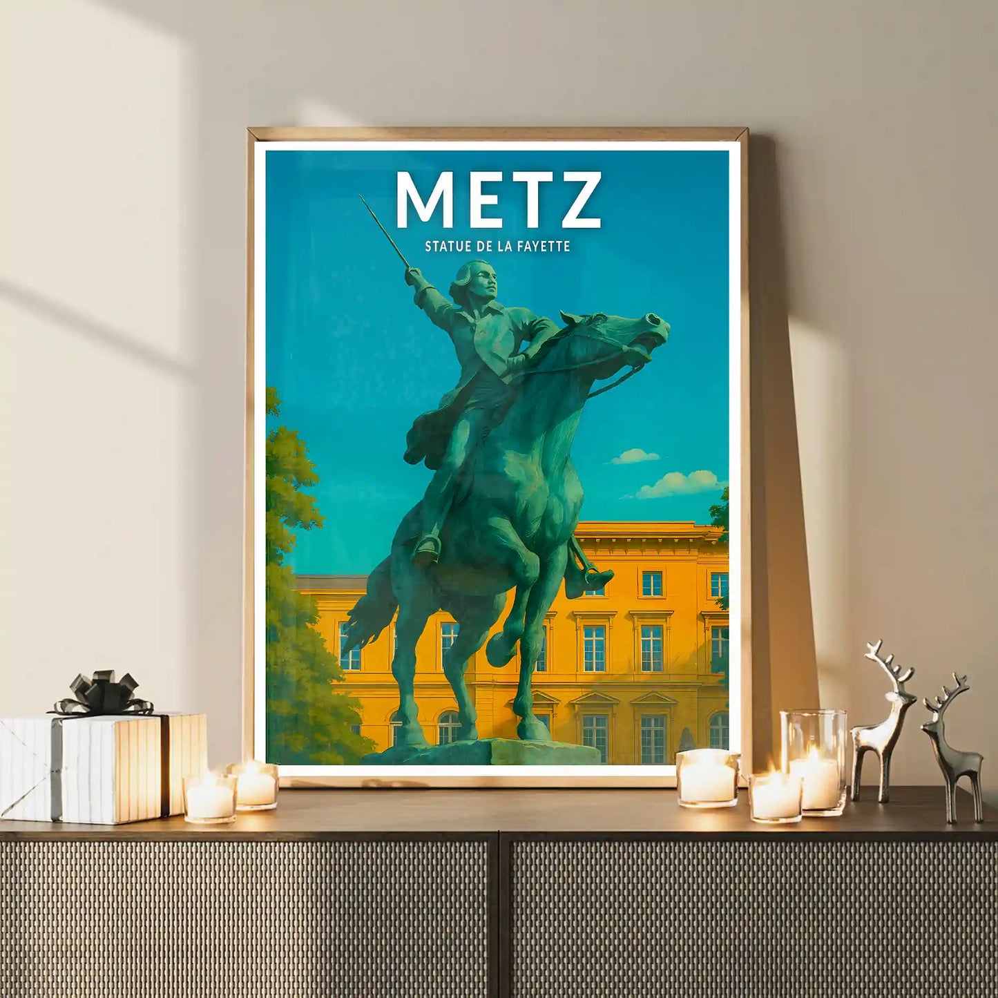 Affiche - Metz - Statue de La Fayette