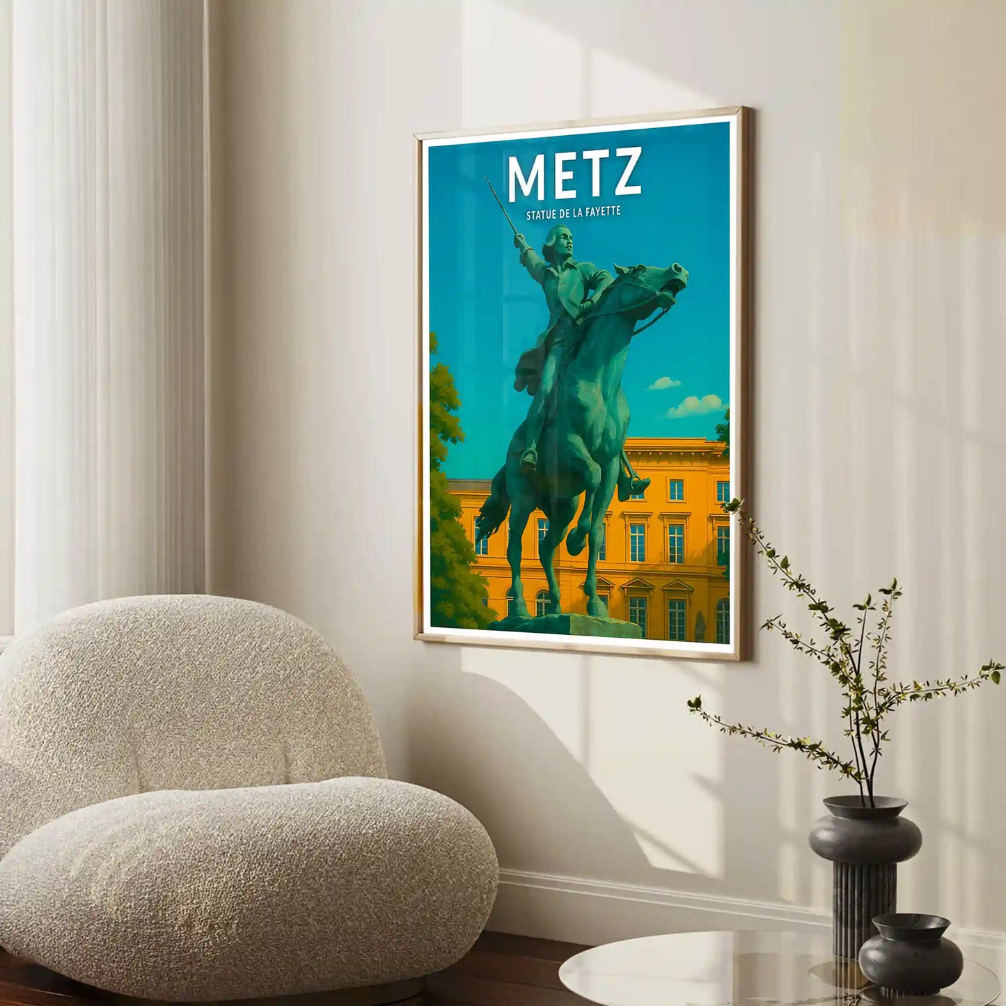 Affiche - Metz - Statue de La Fayette