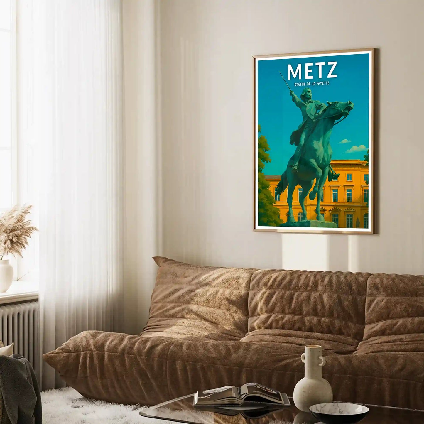 Affiche - Metz - Statue de La Fayette