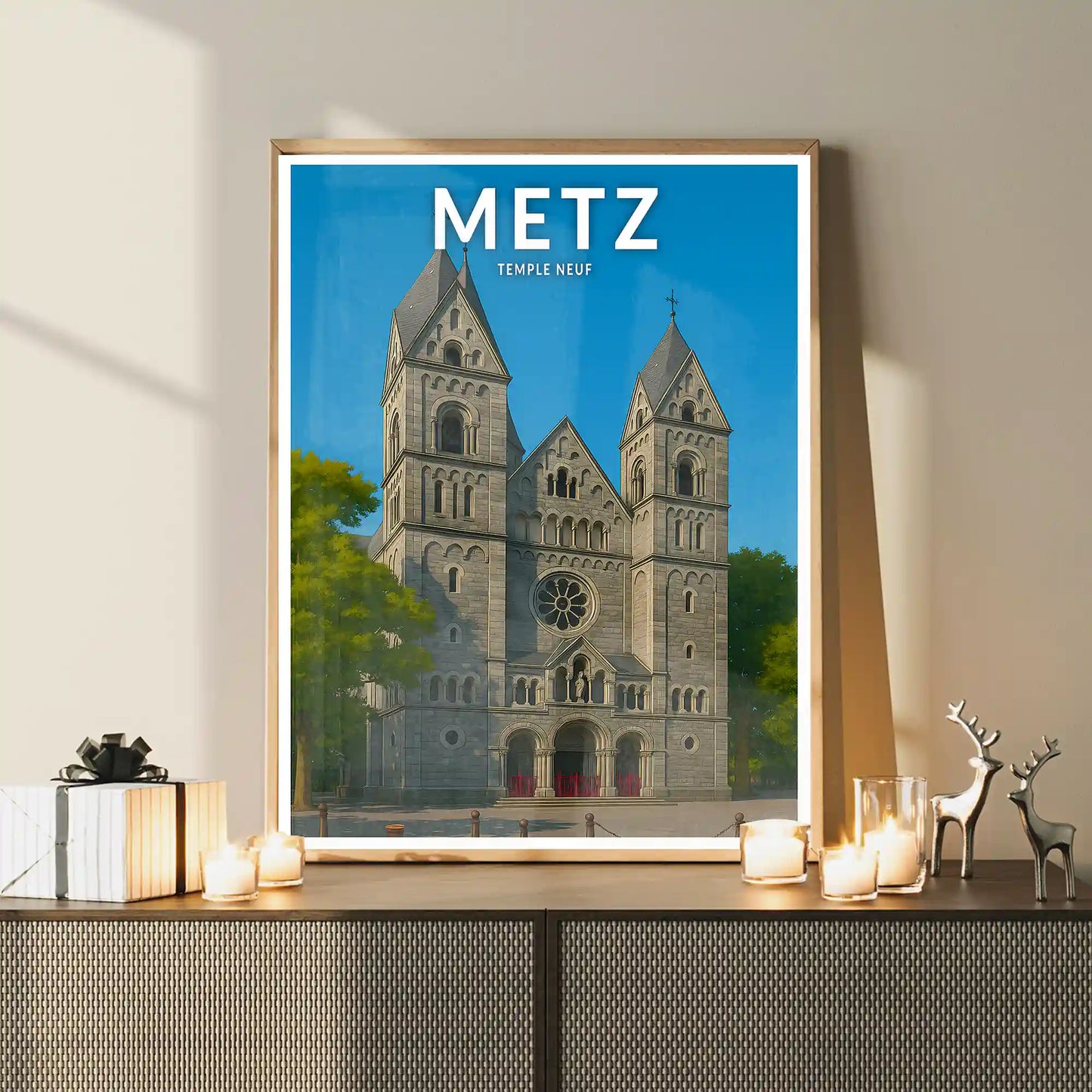 Affiche - Metz - Temple Neuf