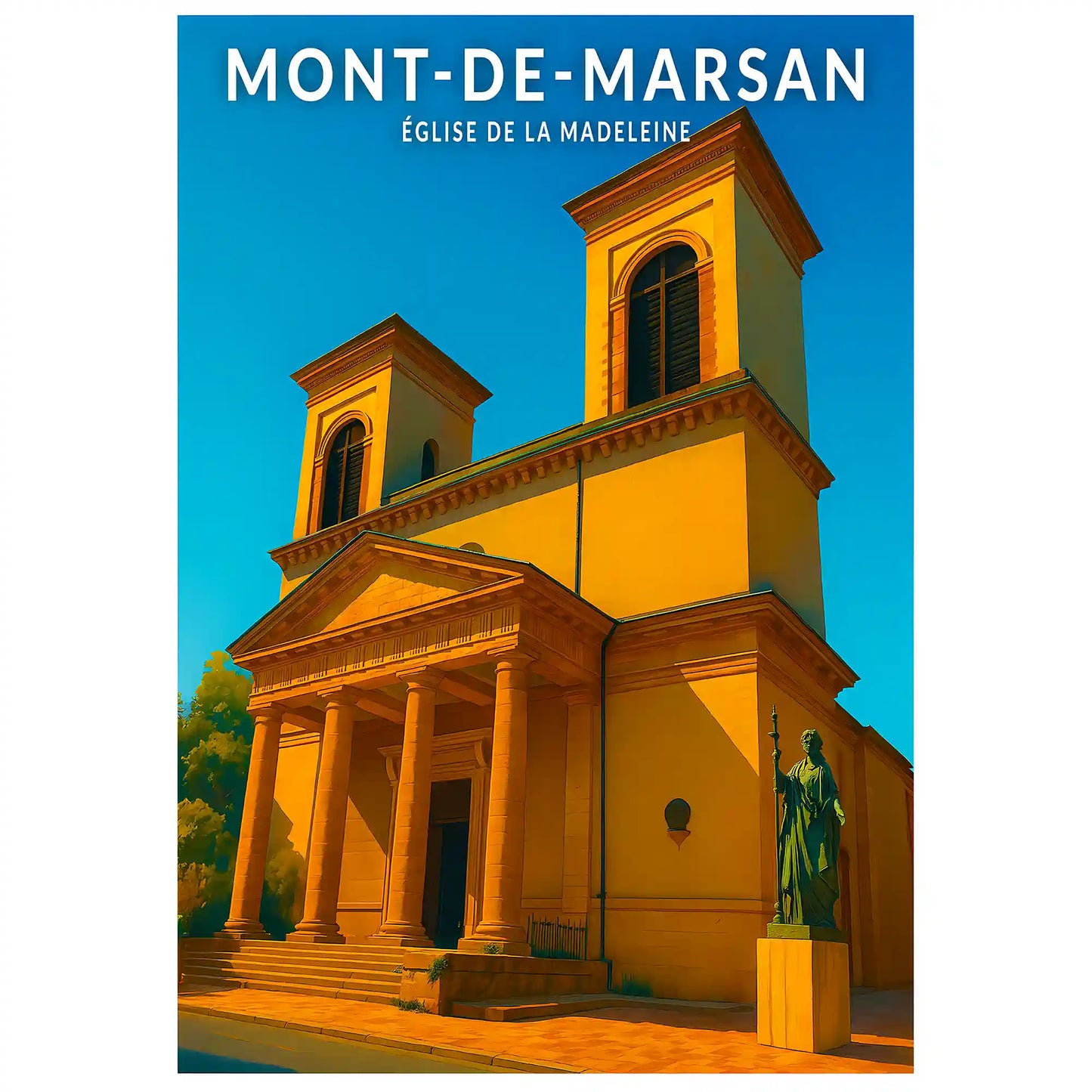 Affiche - Mont-de-Marsan - Église de la Madeleine