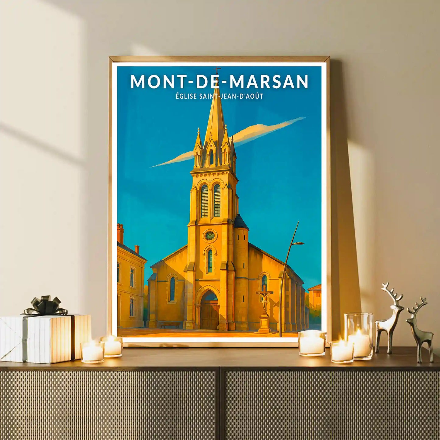 Affiche - Mont-de-Marsan - Église Saint-Jean-d'Août