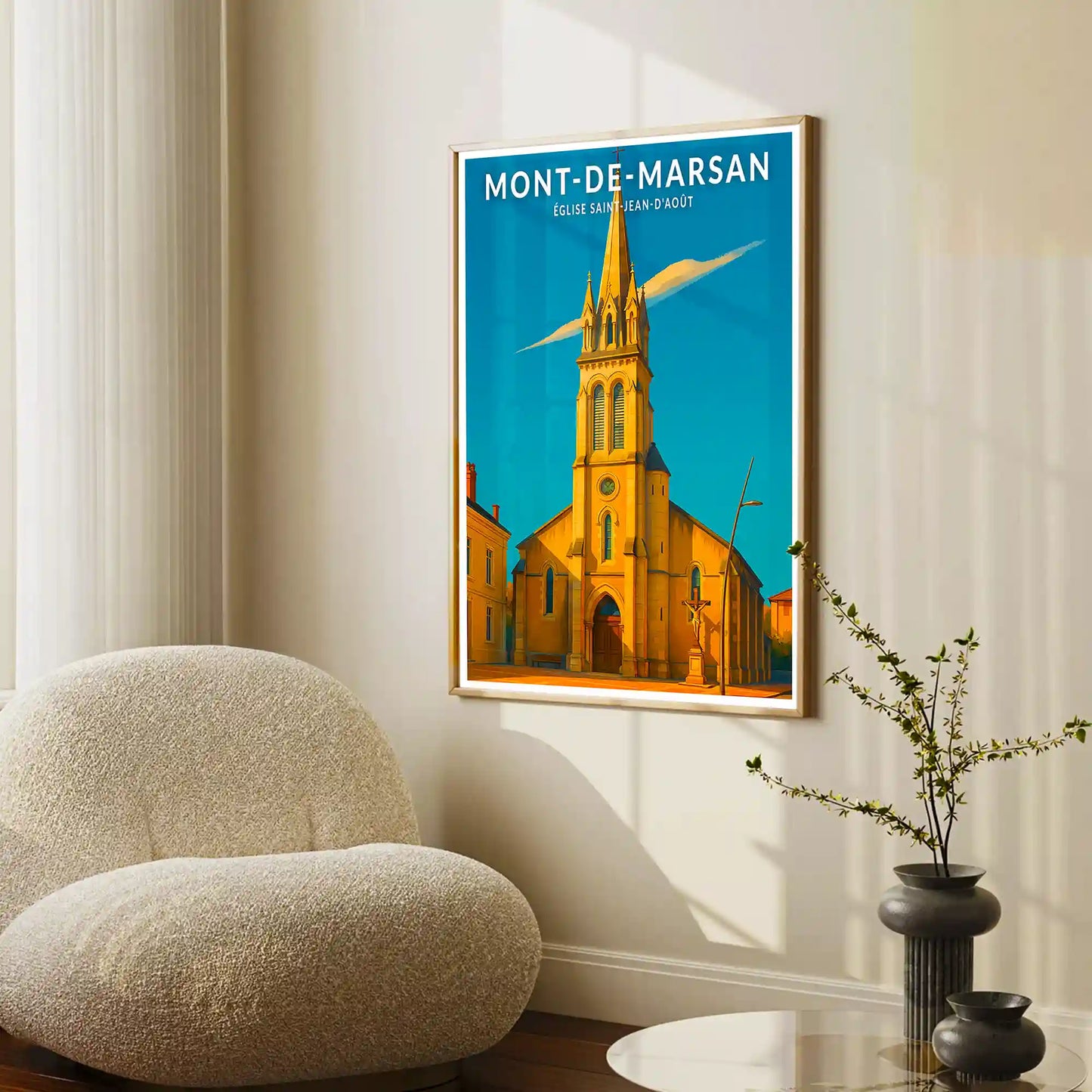 Affiche - Mont-de-Marsan - Église Saint-Jean-d'Août