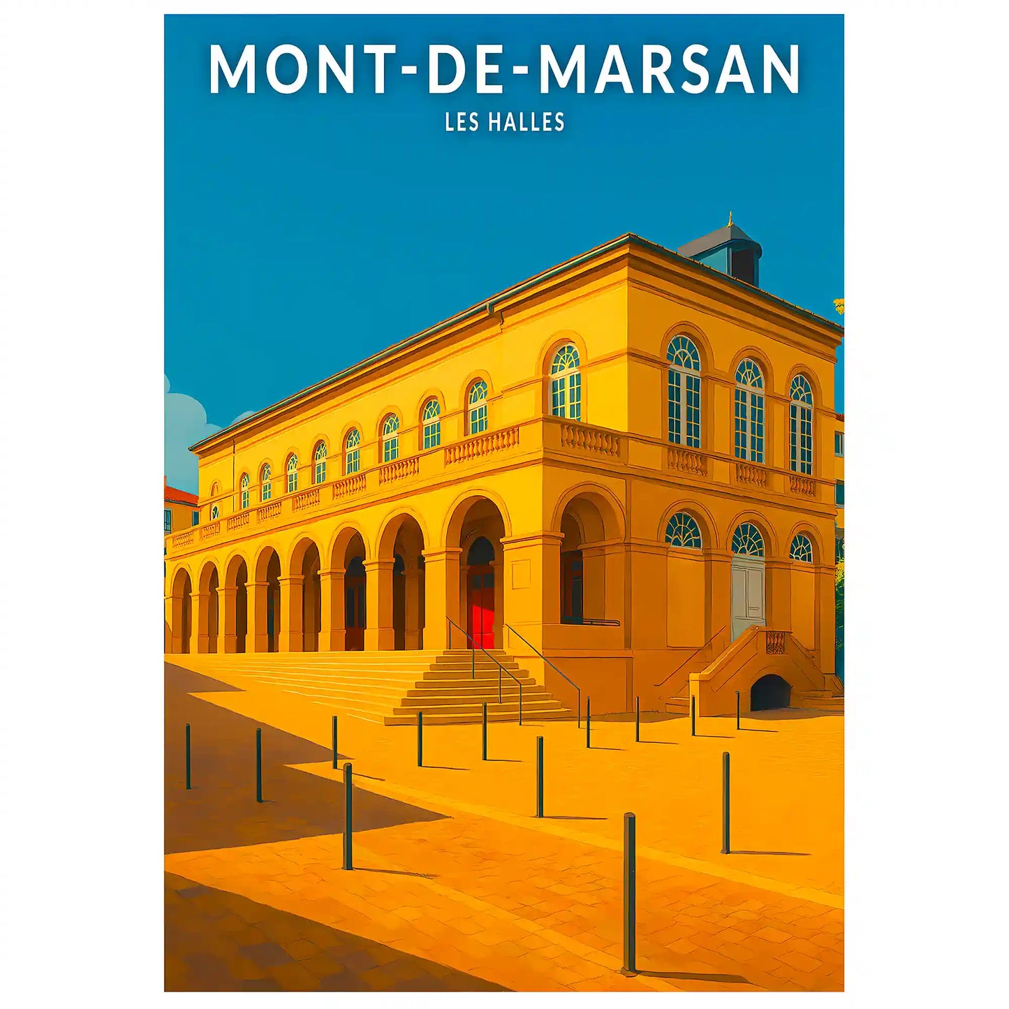Affiche - Mont-de-Marsan - Les Halles