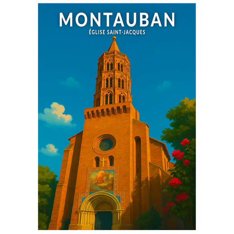Affiche - Montauban - Église Saint-Jacques