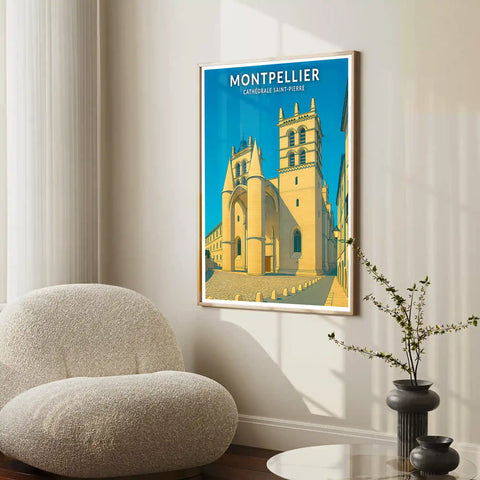 Affiche - Montpellier - Cathédrale Saint-Pierre