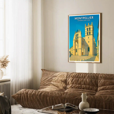 Affiche - Montpellier - Cathédrale Saint-Pierre