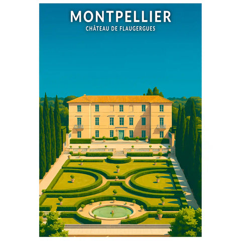 Affiche - Montpellier - Château de Flaugergues