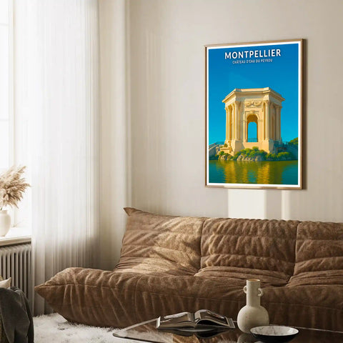 Affiche - Montpellier - Château d'eau du Peyrou