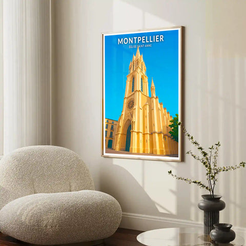 Affiche - Montpellier - Église Saint-Anne