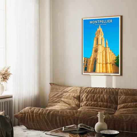 Affiche - Montpellier - Église Saint-Anne