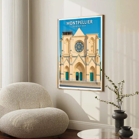 Affiche - Montpellier - Église Saint-Roch