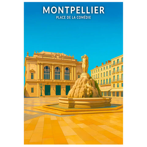 Affiche - Montpellier - Place de la Comédie
