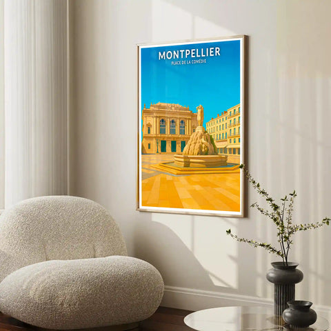 Affiche - Montpellier - Place de la Comédie