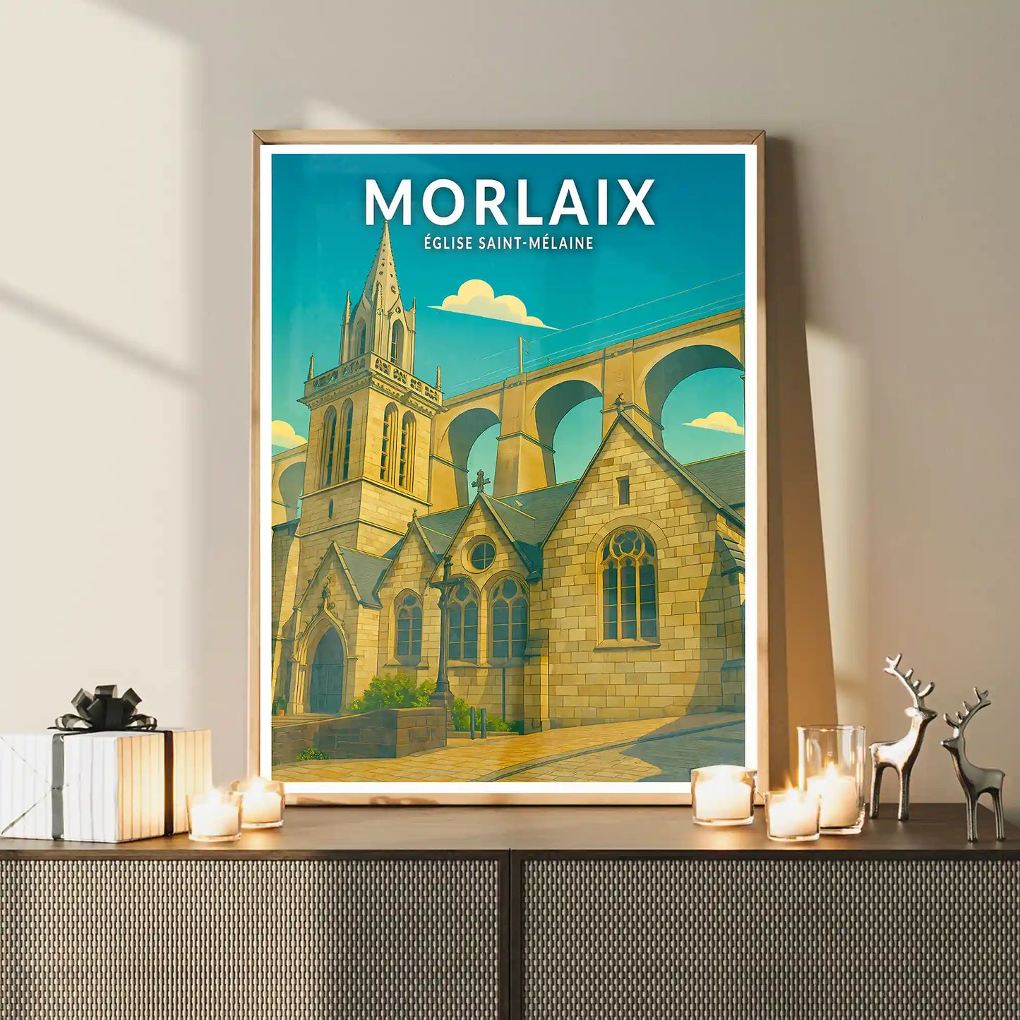 Affiche - Morlaix - Église Saint-Mélaine