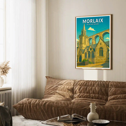 Affiche - Morlaix - Église Saint-Mélaine