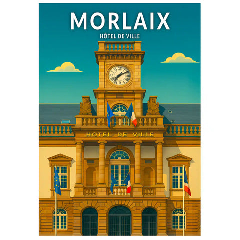 Affiche - Morlaix - Hôtel de Ville