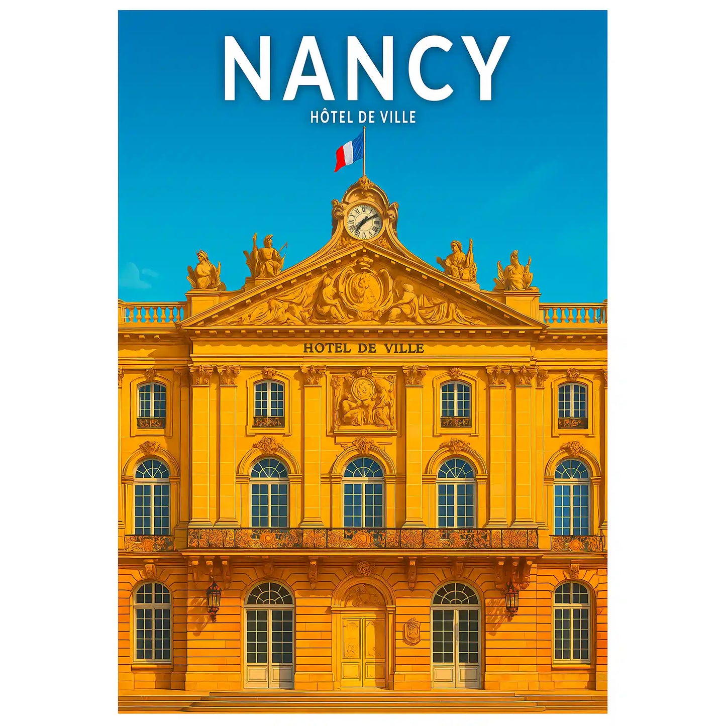 Affiche - Nancy - Hôtel de Ville