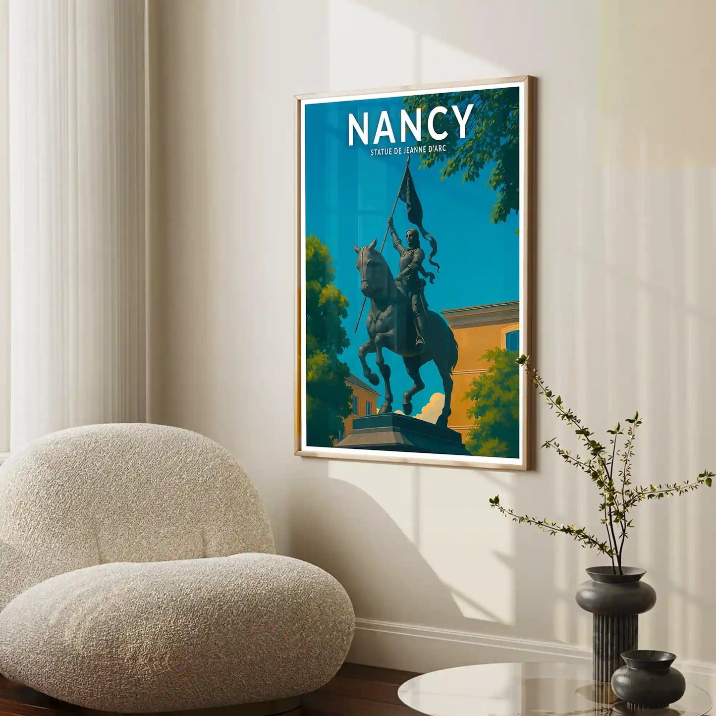 Affiche - Nancy - Statue de Jeanne d'Arc