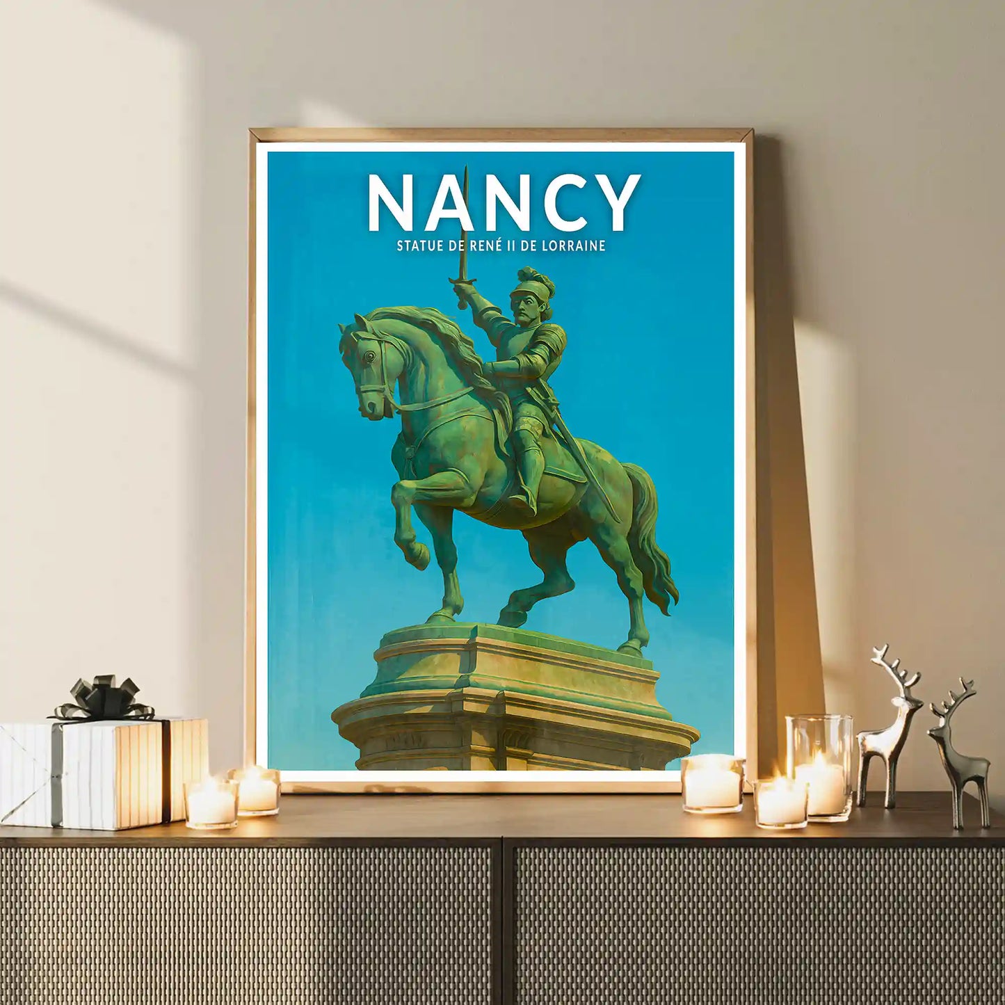 Affiche - Nancy - Statue de René II de Lorraine