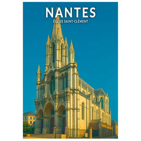 Affiche - Nantes - Église Saint-Clément