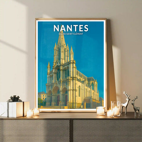 Affiche - Nantes - Église Saint-Clément