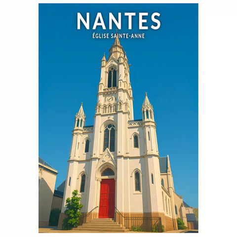 Affiche - Nantes - Église Sainte-Anne