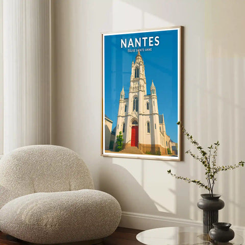 Affiche - Nantes - Église Sainte-Anne