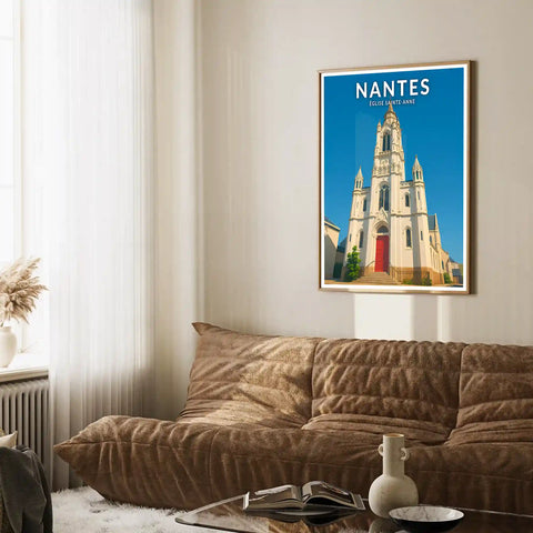 Affiche - Nantes - Église Sainte-Anne