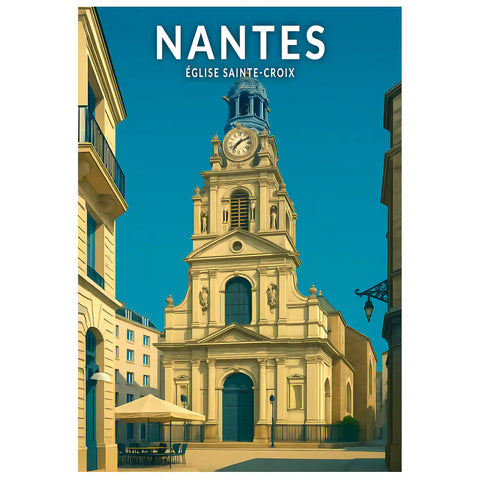 Affiche - Nantes - Église Sainte-Croix