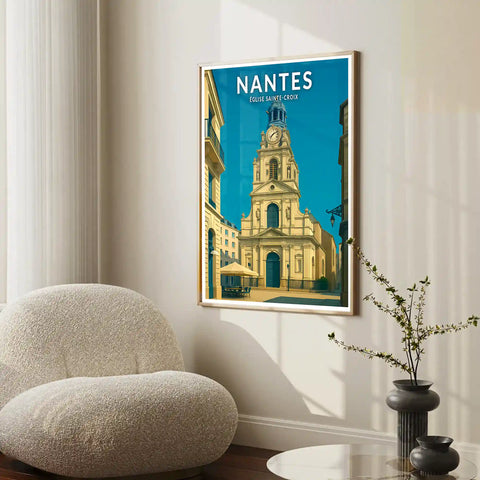 Affiche - Nantes - Église Sainte-Croix
